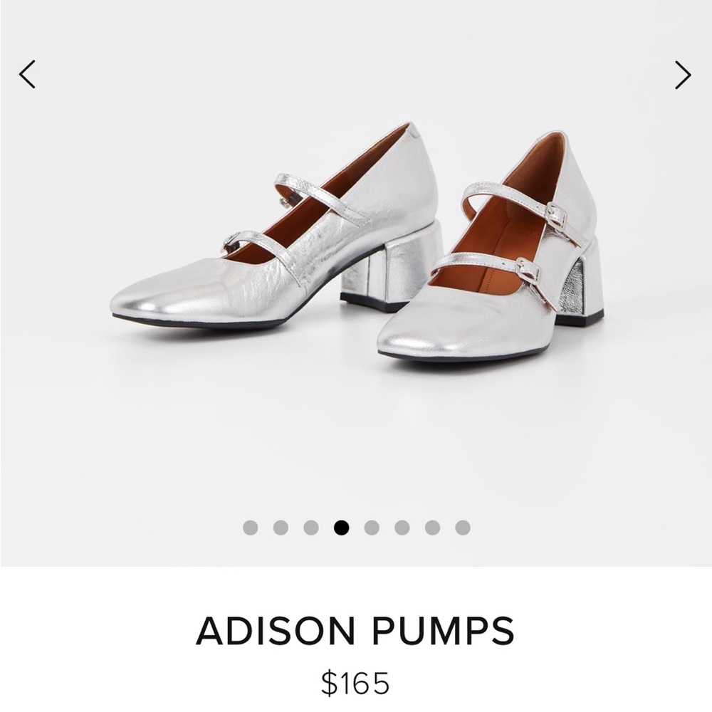 Vagabond Adison silver Mary Jane pumps 37 (7.5)